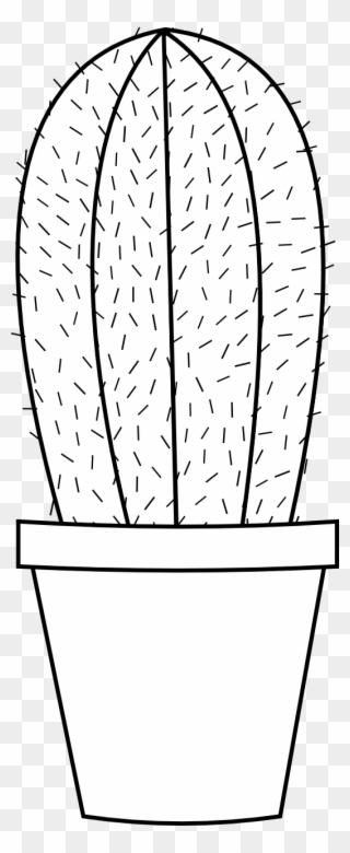 Cactus 16 Black White Line Art Flower Scalable Vector - Mewarnai Gambar Bunga Kaktus Clipart