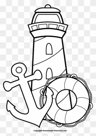 Click To Save Image - National Lighthouse Day Coloring Pages Clipart