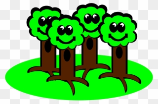 Clip Art Save Trees - Cartoon Trees With Faces - Png Download