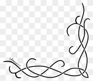Corner Celtic Knot Pattern - Simple Border Design Drawing Clipart