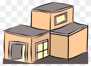 Clip Art Library Library Building A House Clipart - House With Flat Roof Clipart - Png Download