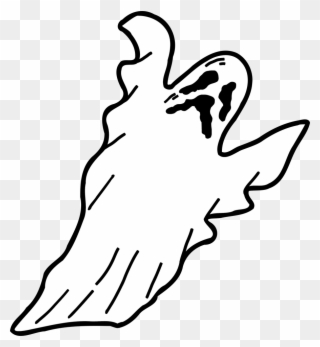 Scary Ghost For Halloween - Spooky Ghost Clipart - Png Download