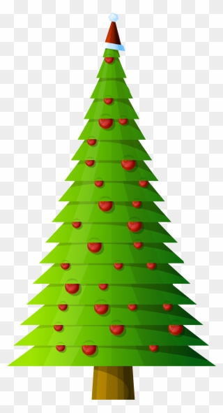 Graphic Royalty Free Christmas Tree Style Transparent - Tall Christmas Tree Clipart - Png Download
