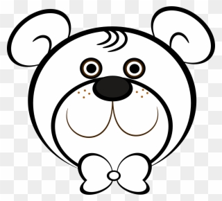 Bear Black And White White Bear Clipart - Teddy Bear Face Coloring Pages - Png Download