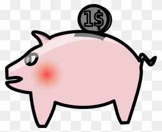 Piggy Bank Saving Money Coin - Piggy Bank Clipart