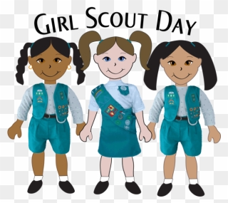 National Girl Scout Day - Girl Scouts Art Clips - Png Download