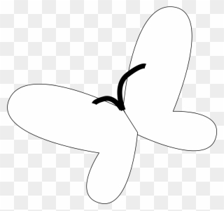 Butterfly Clip Art Black And White - White Butterfly Vector Png Transparent Png