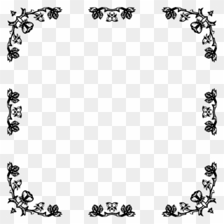 All Photo Png Clipart - Rose Frame Black And White Transparent Png