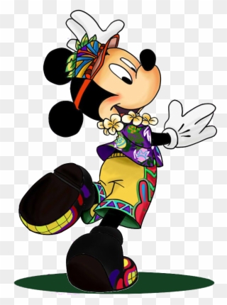 Hawaii Clipart Mickey - Hawaiian Mickey And Minnie - Png Download