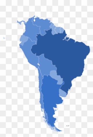 Clip Art Transparent America Transparent Blue - Latin America And The Caribbean - Png Download