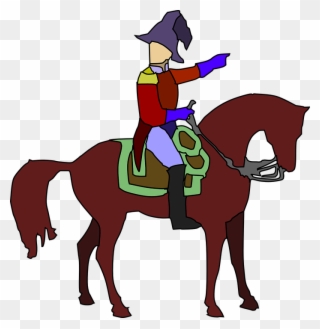 Cartoon Soldier Clip Art - Soldier On A Horse - Png Download