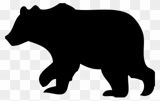 Black Bear Clipart Outline - Silhouette Of A Panda - Png Download ...