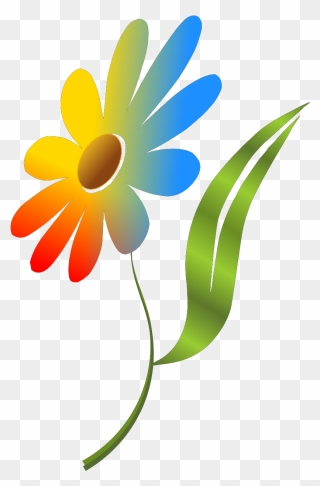 Animated Spring Clipart - Single Flower Images Clipart - Png Download
