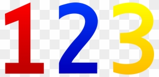 Clipart Numbers - Number One Two Three - Png Download