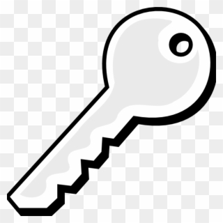 Free Key Clipart White Key Clip Art At Clker Vector - Clip Art Transparent Key - Png Download