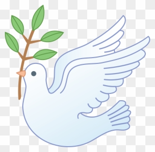 Dove Clipart Baptism - Peace Dove With Olive Branch - Png Download