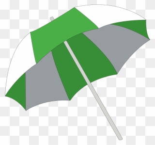 Broken Umbrella Clipart - Green Beach Umbrella Clipart - Png Download