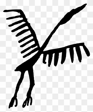 Free Stork Clipart - Cave Drawings Clip Art - Png Download
