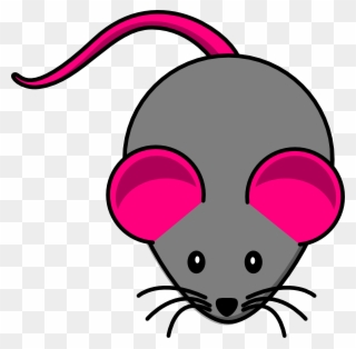 Pink Gray Mouse Clip Art - Mouse Clipart Brown - Png Download