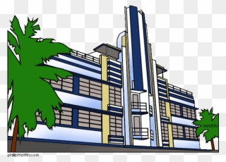 Famous Landmarks Of Florida Miami Art Deco - Art Deco Historic District Clipart