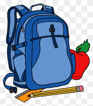 School Clip Art By Phillip Martin Backpack - Backpack Image Clip Art - Png Download