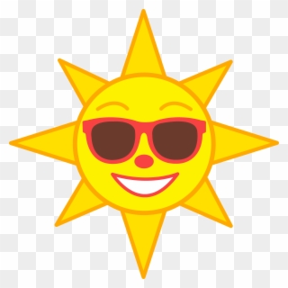 No Copyright Cliparts - Cute Sun With Sunglasses - Png Download
