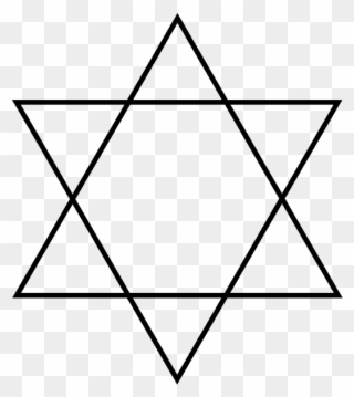 Star Outline Clipart Star Clip Art Outline Clipart - Star Of David Line Drawing - Png Download