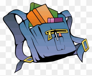 Bookbag Clipart Clip Art Library - Books In Bag Clipart - Png Download
