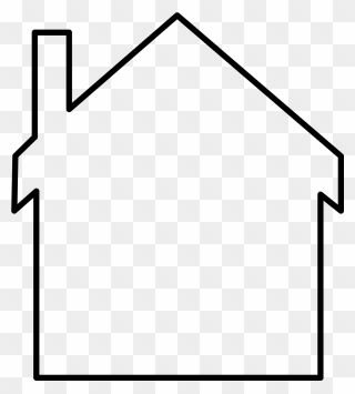 Florida House Outline Clipart - House Outline Cartoon - Png Download