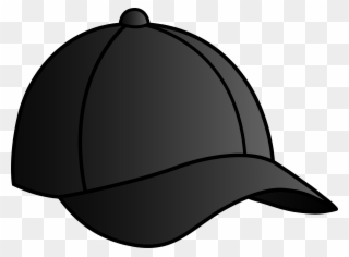 Baseball Hat Black Baseball Cap Free Clip Art - Black Baseball Cap Cartoon - Png Download