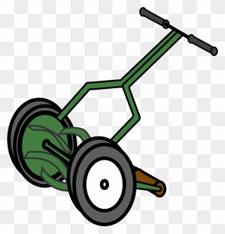 Lawn Mower Clip Art - Cartoon Push Lawn Mower - Png Download