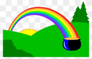 Free Stock Photos - End Of A Rainbow Pot Of Gold Clipart
