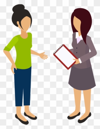 Two Business Woman Chatting Away Together With Some - Clipart Woman Business - Png Download