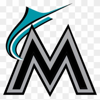 Florida Marlins Png - Miami Marlins Black And White Logo Clipart