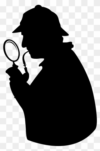Detective Magnifying Glass - Sherlock Holmes Detective Png Clipart