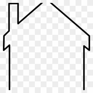 House Outline Clipart Black And White Panda Free History - House Outline Cartoon - Png Download