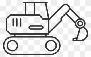 Equipment Hire Dajwood View Our Full List - Excavator Clip Art Black And White - Png Download