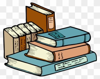 Books & Literature - Cartoon Pile Of Books Png Clipart
