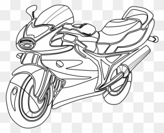 Motorcycle Vector Art - Motorcycle Clip Art Black And White - Png Download