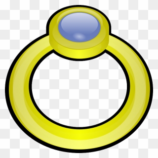 Golden Ring With Gem Clip Art At Vector Clip Art Clipartcow - Ring Clip Art - Png Download