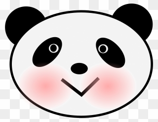 Giant Panda American Black Bear Drawing Red Panda - Panda Face Clip Art - Png Download