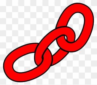 Red Chain Links Clip Art - Png Download