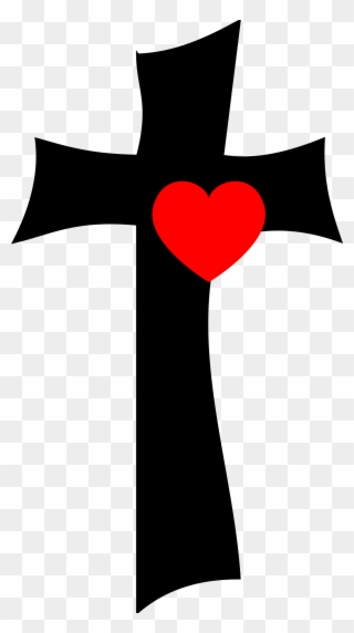Christian Cross Heart Drawing Symbol - Cross Heart Clip Art - Png Download
