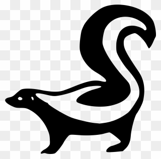 Free Clip Art Animals Black And White - Skunk Clip Art - Png Download