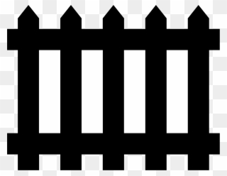 Picket Fence Gate Chain-link Fencing - Black Fence Clipart - Png Download