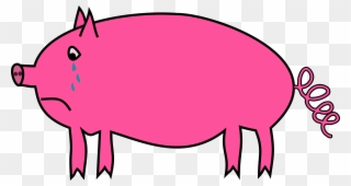 Pig Free To Use Clip Art - Crying Pig Clipart - Png Download