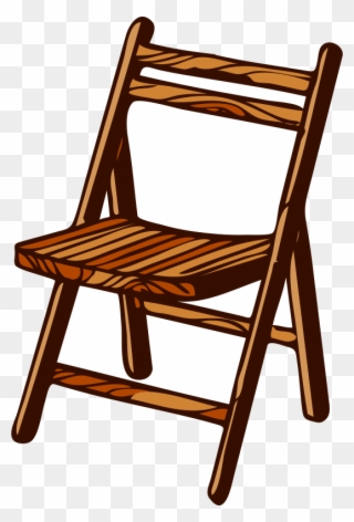 Folding Chair Furniture Wood Bench - Wooden Chair Clipart - Png Download