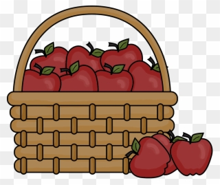 Apple Basket Clip Art - Apples In A Basket Clipart - Png Download