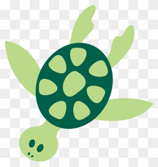 Cartoon Sea Turtle Clipart Free To Use Clip Art Resource - Baby Sea Turtle Cartoon Simple - Png Download