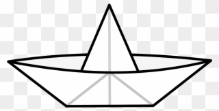 Origami Paper Sailboat Ship - Drawing Of Paper Boat Clipart
